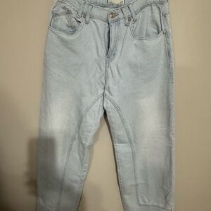 We The Free Risk Taker Jeans High Rise Straight Light Wash Size 27